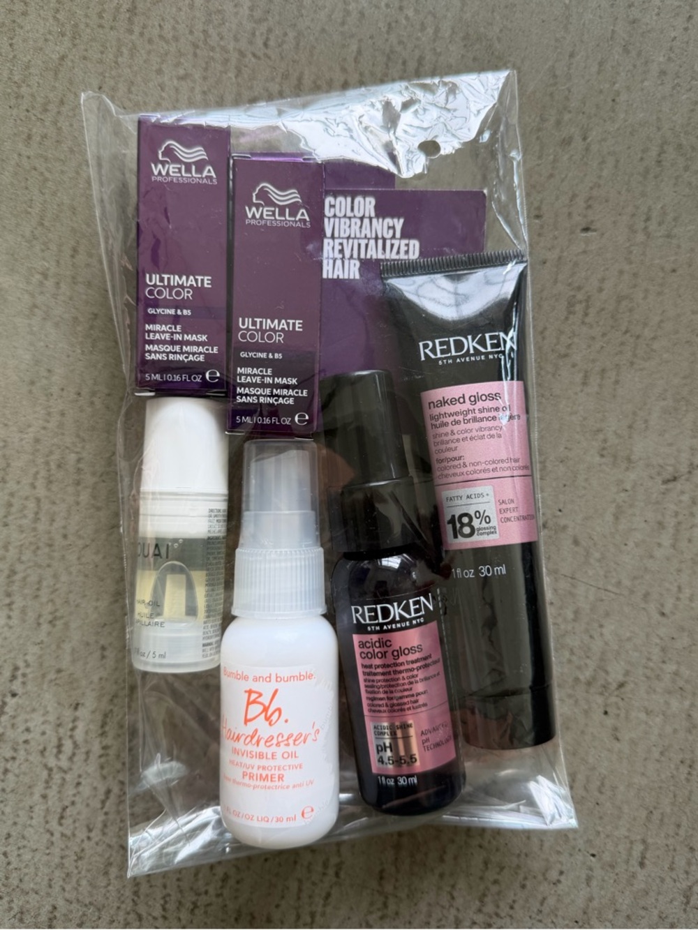 Haircare Bundle Travel Set / Redken Bumble Ouai Wella / 6pc